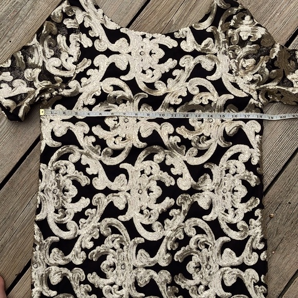 NWT The Limited sequin art-deco sheath dress 6 - Picture 8 of 12